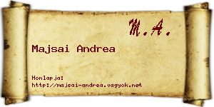 Majsai Andrea névjegykártya