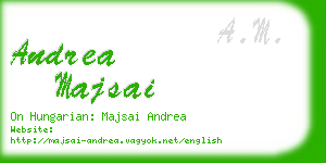 andrea majsai business card